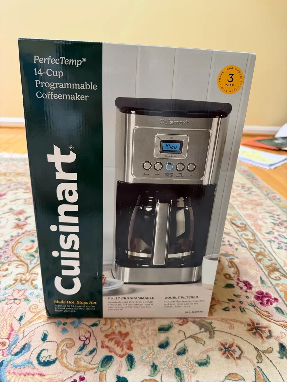 Cuisinart Stainless Steel and Black 14-Cup Programmable Coffeemaker